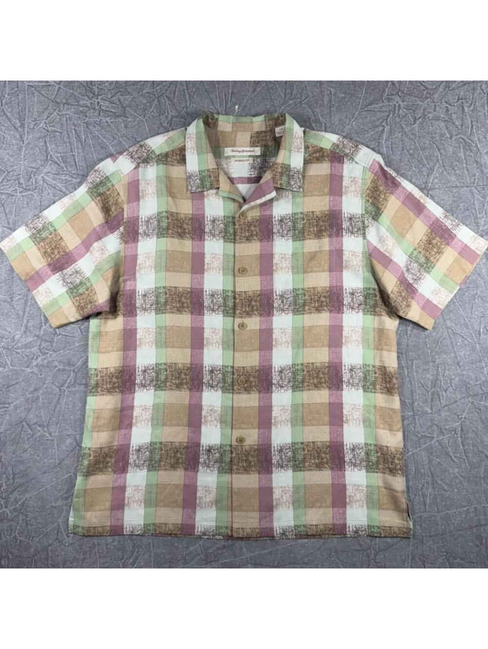 Tommy Bahama Shirt Men's L Multicolored 100% Silk